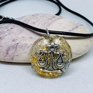 Libra Necklace, Libra Zodiac Sign Necklace